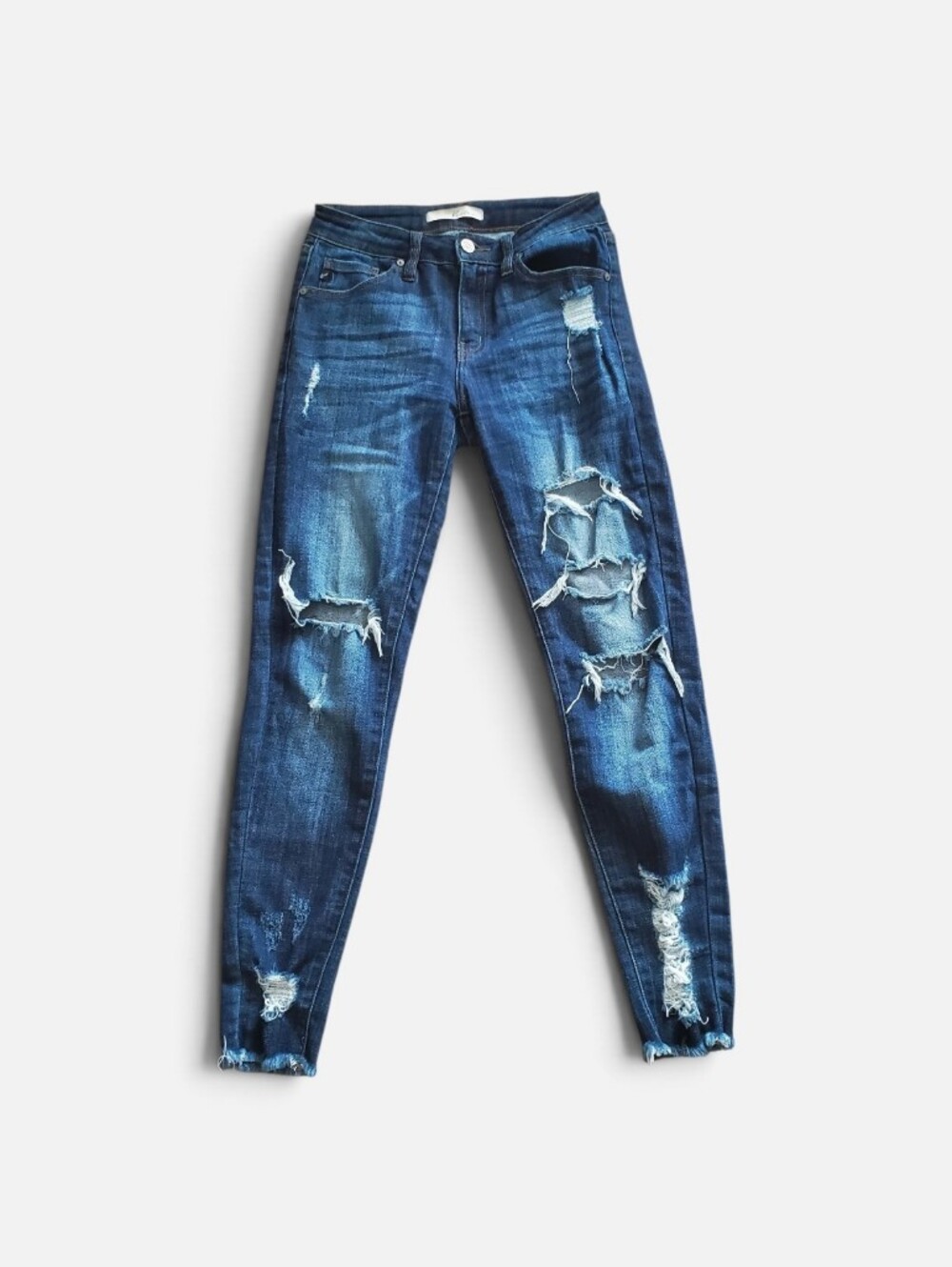 KanCan Ripped Skinny Jeans in Dark Blue Wash Women's Size 3 / 25